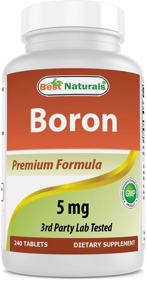 Best Naturals Boron Supplements 5 mg 240 Tablets - shopbestnaturals.com