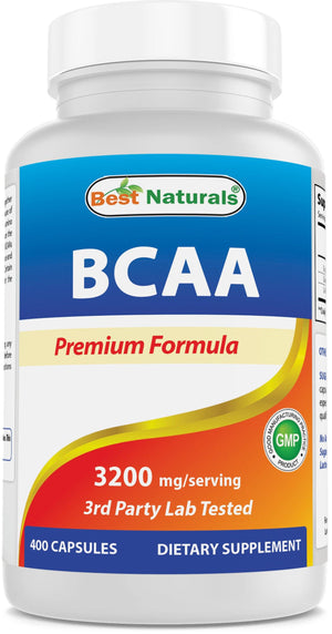 Best Naturals BCAA 800 mg 400 Capsules - shopbestnaturals.com