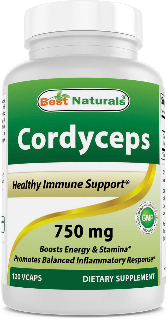 Best Naturals Cordyceps 750 mg 120 Veg Capsules