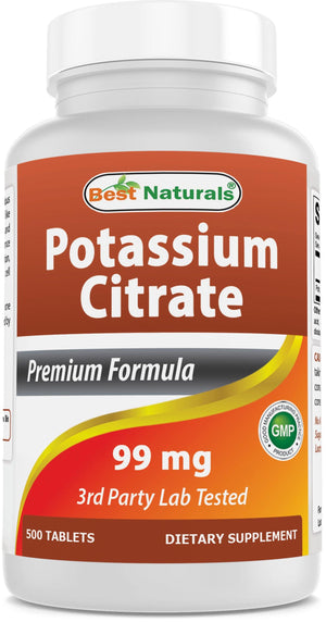 Best Naturals Potassium Citrate 99mg 500 Tablets - shopbestnaturals.com