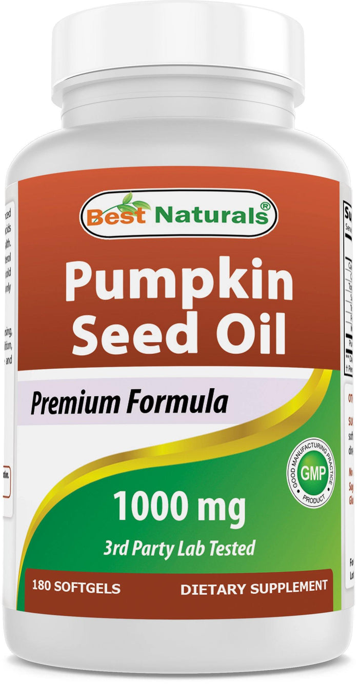 Best Naturals Pumpkin Seed Oil 1000 mg 180 Softgels