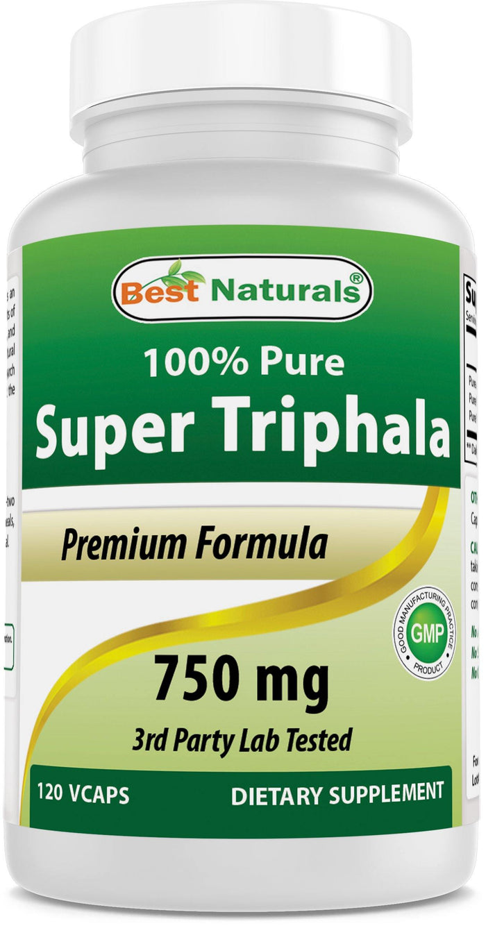 Best Naturals Triphala 750 mg 120 Vegetarian Capsules