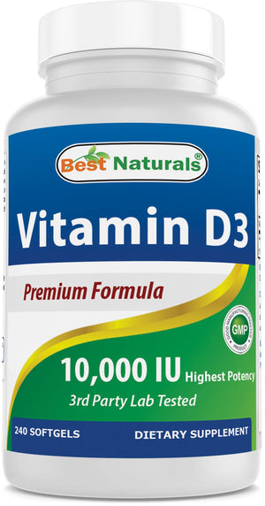 Best Naturals Vitamin D3 10000 IU 240 Softgels - shopbestnaturals.com