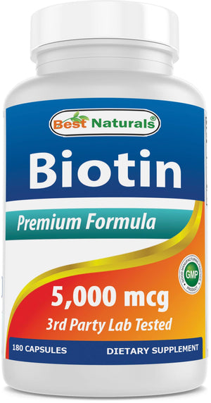 Best Naturals Biotin 5 mg 180 capsules - shopbestnaturals.com