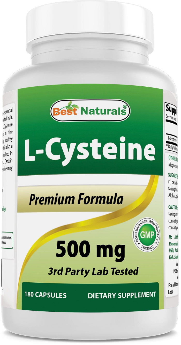 Best Naturals L-Cysteine 500 mg 180 Capsules