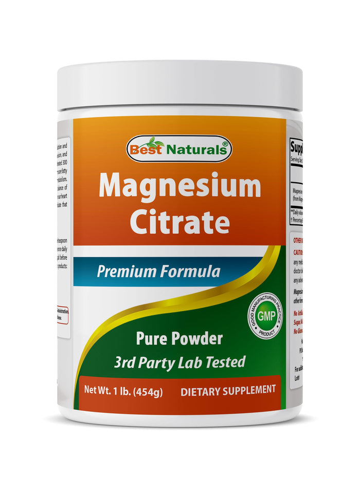 Best Naturals Magnesium Citrate 1 Lb Pure Powder