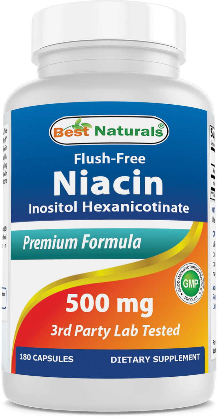 Best Naturals Niacin 500 mg 180 Capsules