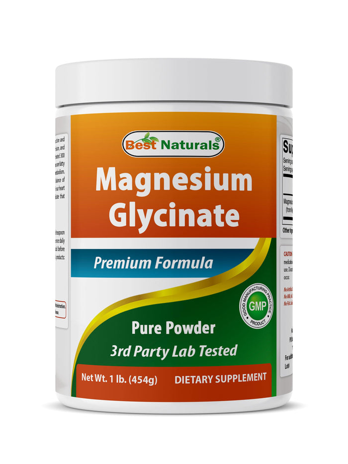 Best Naturals Magnesium Glycinate 1 Lb Pure Powder