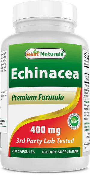 Best Naturals Echinacea 400 mg 250 Capsules