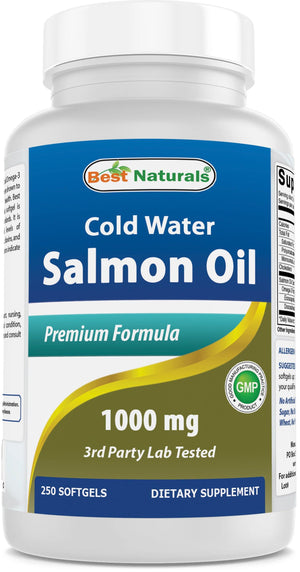 Best Naturals Salmon Oil 1000 mg 250 Softgels - shopbestnaturals.com