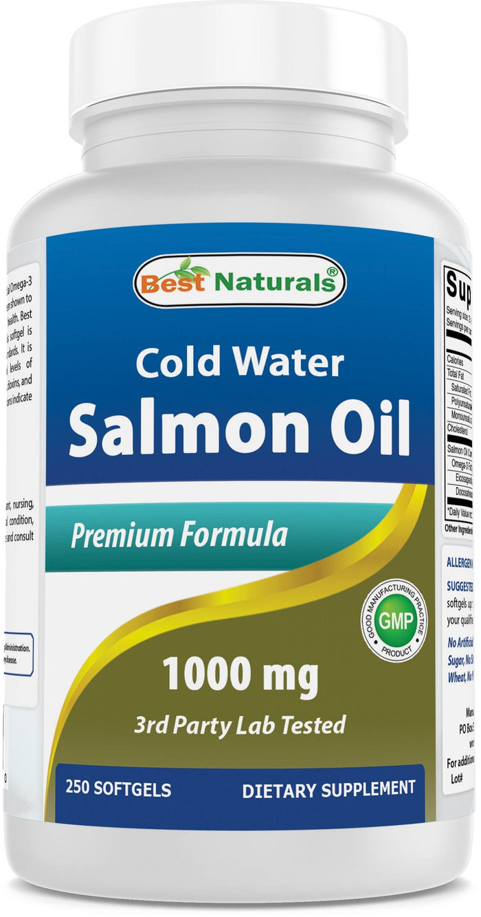 Best Naturals Salmon Oil 1000 mg 250 Softgels