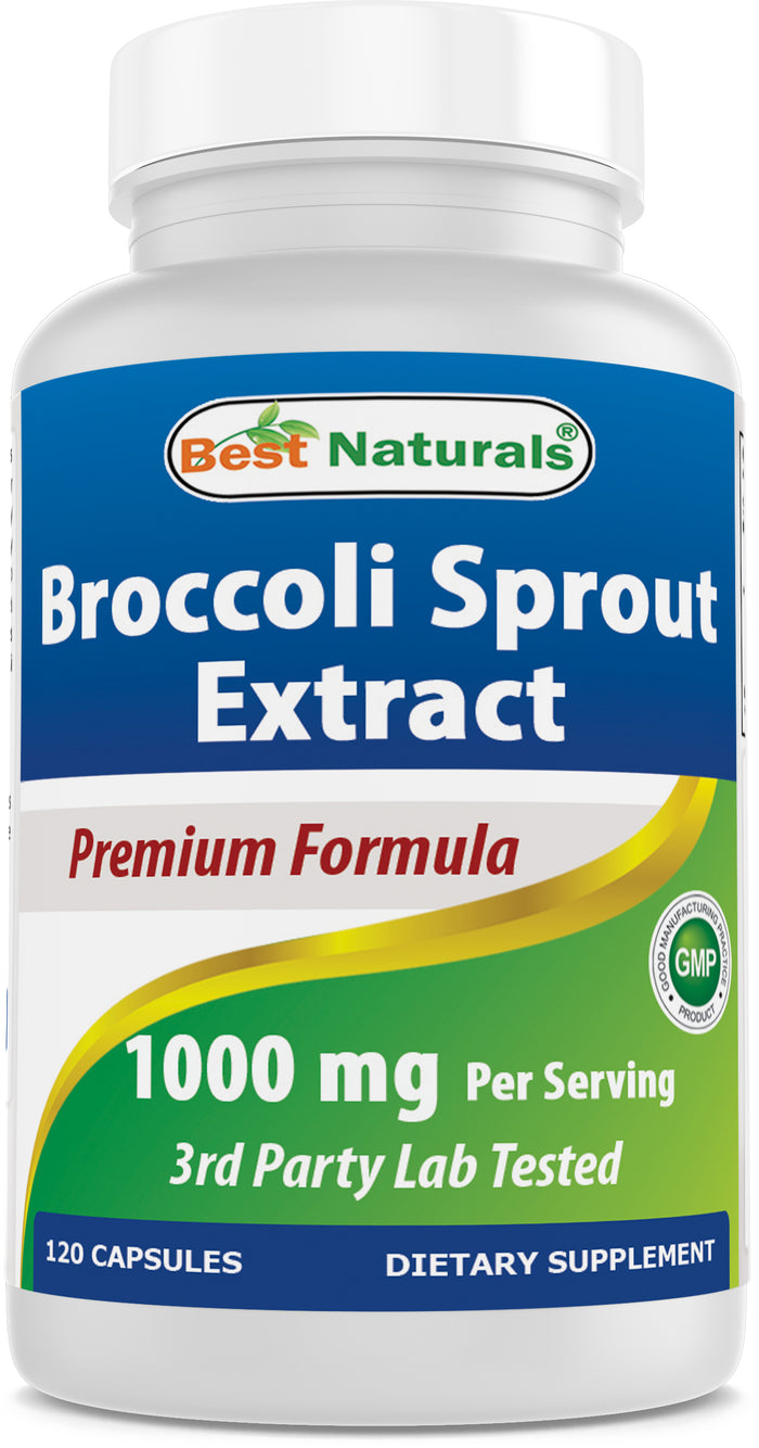 Best Naturals Broccoli Sprout Extract 1000 mg 120 Capsules