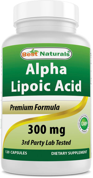 Best Naturals Alpha Lipoic Acid 300 mg 120 Capsules - shopbestnaturals.com