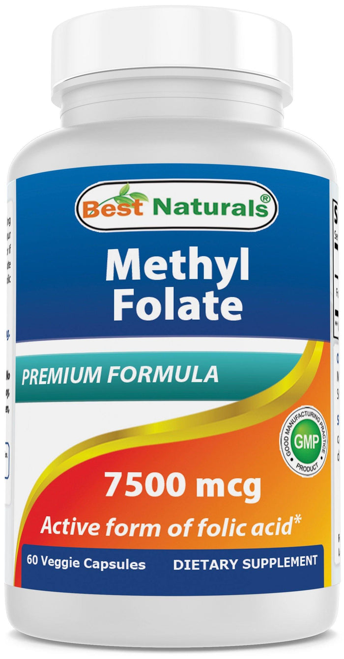 Best Naturals MethylFolate 7500 mcg 60 Vegetarian Capsules