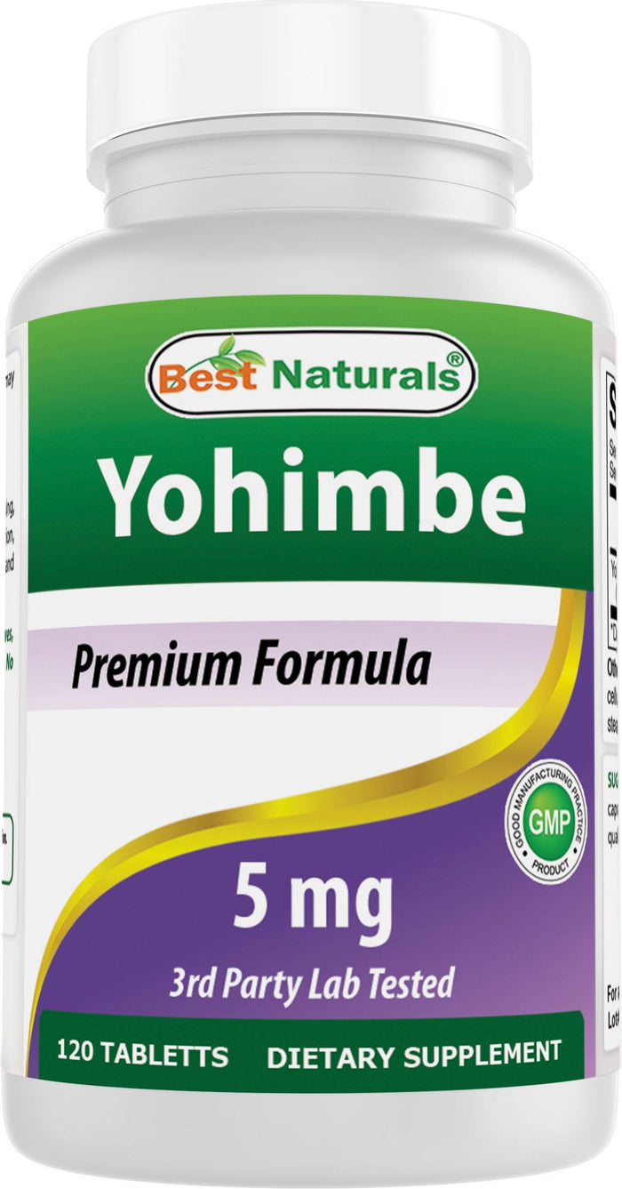 Best Naturals Yohimbe 5 mg 120 Tablets - Supports Fat Loss and Boosts Metabolism