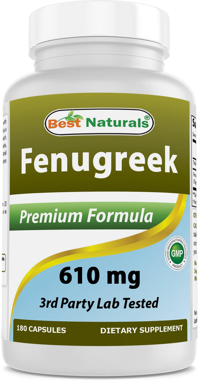 Best Naturals Fenugreek Seed Powder 610 mg 180 Capsules