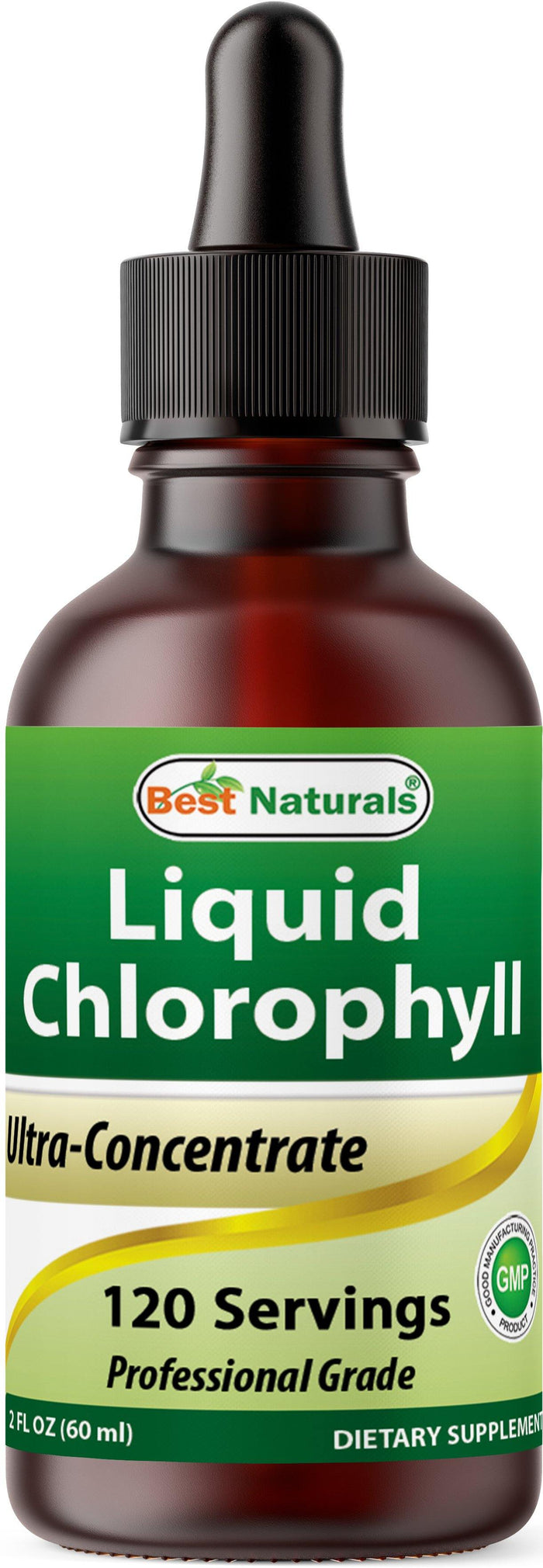 Best Naturals Liquid Chlorophyll Drops - 50 mg - 120 Servings Per Glass Bottle - 2 FL OZ