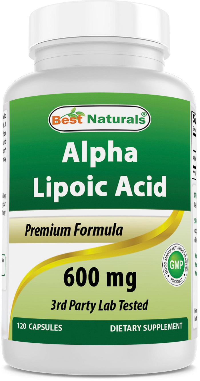 Best Naturals Alpha Lipoic Acid 600 mg 120 Capsules
