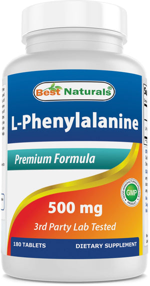 Best Naturals L-Phenylalanine 500 mg 180 Tablets - shopbestnaturals.com