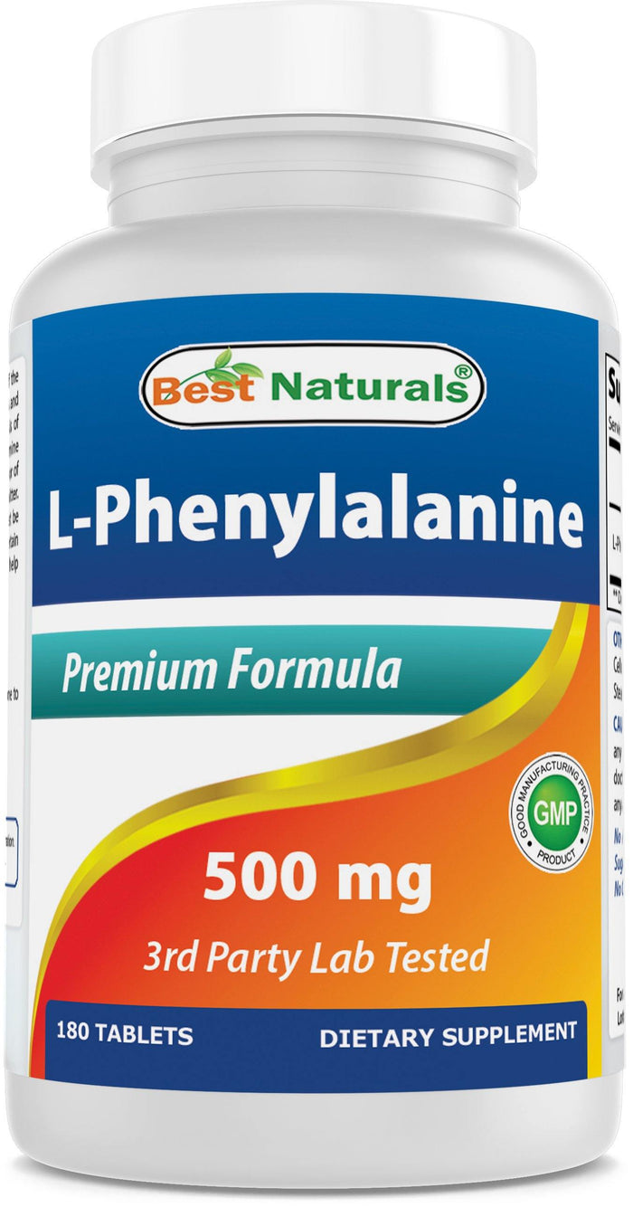 Best Naturals L-Phenylalanine 500 mg 180 Tablets