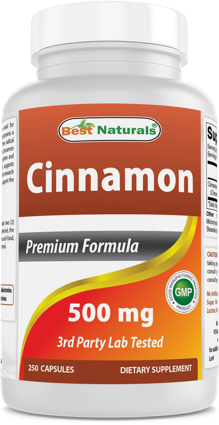 Best Naturals Cinnamon 500 mg 250 Capsules