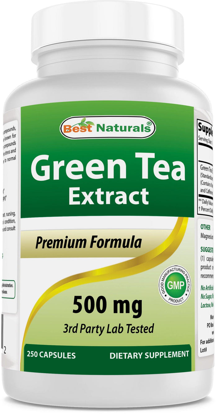 Best Naturals Green Tea Extract 500 mg 250 Capsules