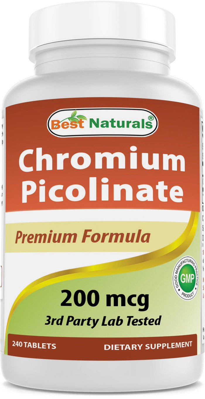 Best Naturals Chromium Picolinate 200 mcg 240 Tablets