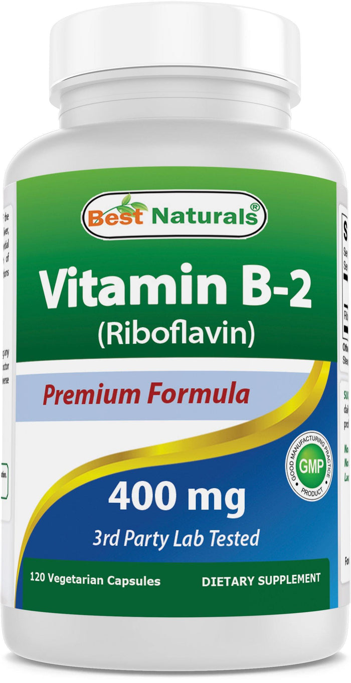 Best Naturals Vitamin B2 400 mg 120 Vegetarian Capsules