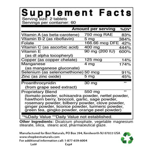Best Naturals Super Antioxidant 120 Tablets - shopbestnaturals.com