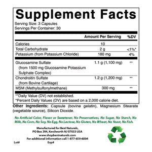 Best Naturals Glucosamine Chondroitin MSM 90 Capsules - shopbestnaturals.com