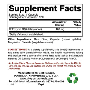 Best Naturals CoQ10 100 mg 120 Capsules - shopbestnaturals.com