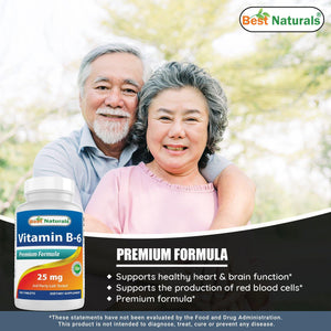 Best Naturals Vitamin B-6 25 mg 250 Tablets - shopbestnaturals.com