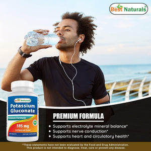 Best Naturals Potassium Gluconate 595 mg 250 Tablets - shopbestnaturals.com