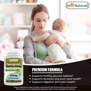 Best Naturals Fenugreek Seed Powder 610 mg 360 Capsules - shopbestnaturals.com