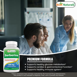 Best Naturals Berberine 500mg 120 Capsules - Supports Immune Function, Cardiovascular & Gastrointestinal Function - shopbestnaturals.com