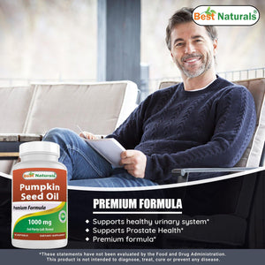 Best Naturals Pumpkin Seed oil 1000 mg 90 Softgels - shopbestnaturals.com