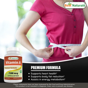 Best Naturals Vitamin A 25000 IU (7500 mcg), Non-GMO Formula Supports Healthy Vision & Immune System and Healthy Growth & Reproduction, 180 Softgels - shopbestnaturals.com