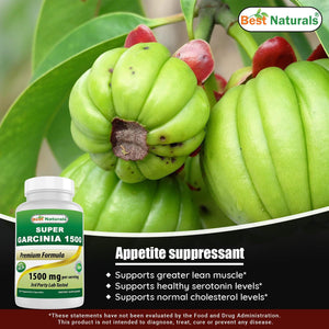 Best Naturals Super Garcinia 1500 (Garcinia Cambogia Extract 500 mg per Capsule) - 120 Vegetarian Capsules - shopbestnaturals.com