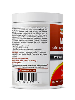Best Naturals MSM 1 Lb Powder - shopbestnaturals.com