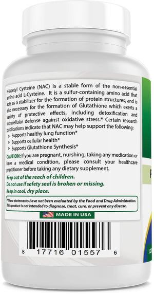 Best Naturals NAC (N-Acetyl L-Cysteine) 600 mg 120 Capsules - shopbestnaturals.com