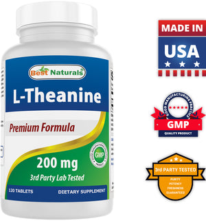 Best Naturals L-Theanine 200 mg 120 Tablets