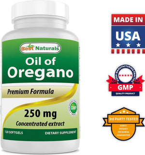 Best Naturals Oregano Oil 250 mg 120 Softgels - shopbestnaturals.com