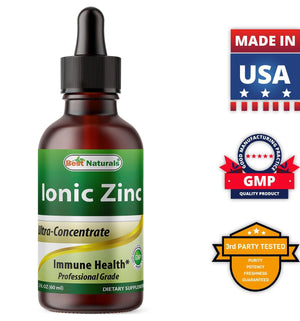 Best Naturals Ionic Liquid Zinc - Immune Support - High Bioavailability - Glass Bottles 2 OZ (60ml) - shopbestnaturals.com