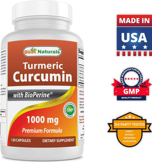 Best Naturals Turmeric Curcumin 1000 mg 120 Capsules - shopbestnaturals.com