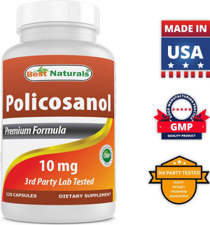 Best Naturals Policosanol 10 mg 120 Capsules - shopbestnaturals.com