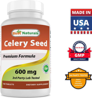 Best Naturals Celery Seed 600 mg 180 Tablets - shopbestnaturals.com