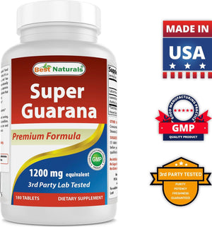 Best Naturals Super Guarana 1200 mg 180 Tablets - shopbestnaturals.com