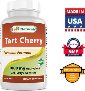 Best Naturals Tart Cherry 1000 mg 120 Vegetarian Capsules - shopbestnaturals.com