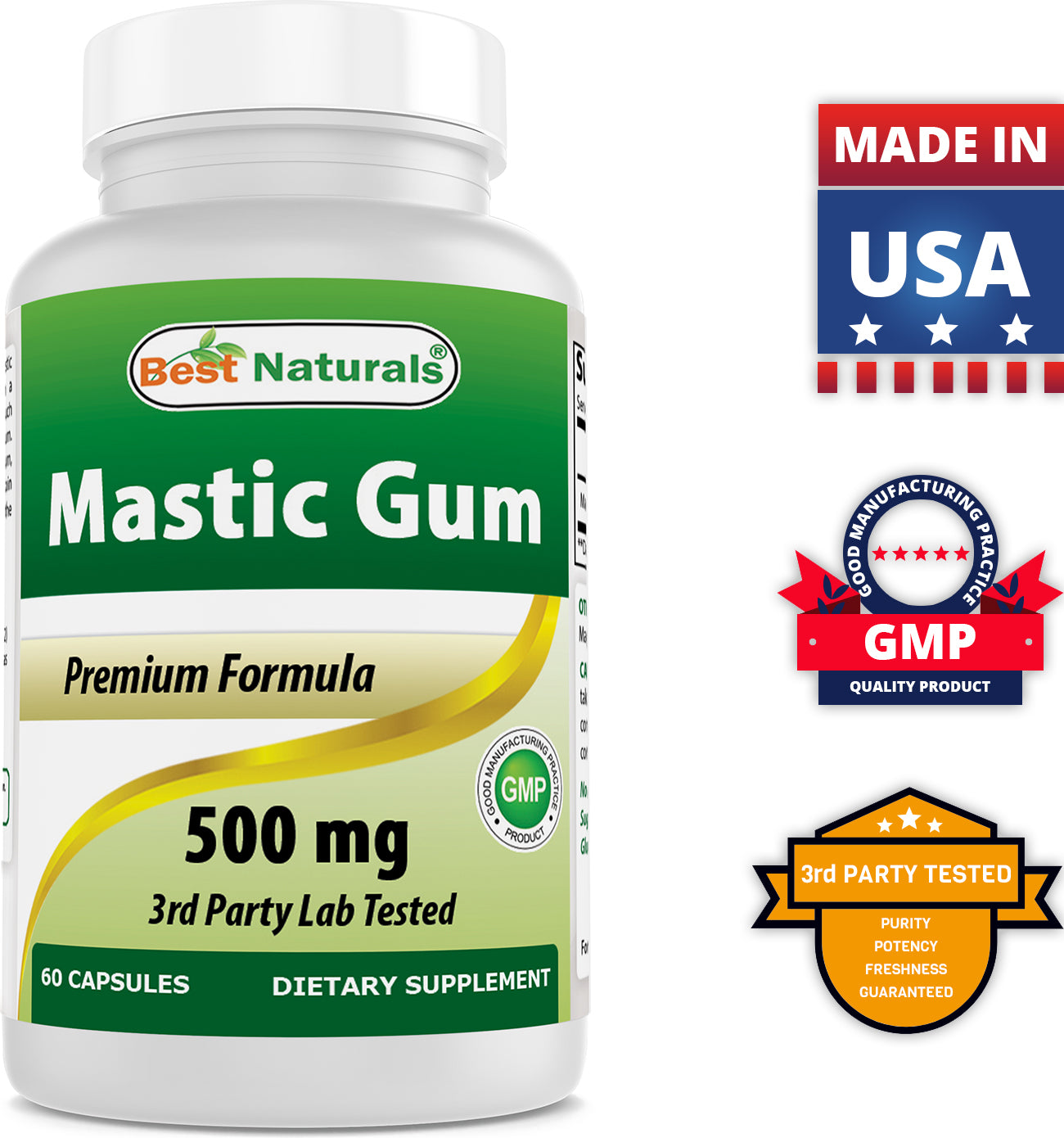 Amazing Formulas Mastic Gum | 500 Mg | 120 Capsules