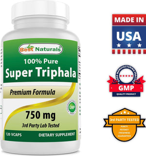 Best Naturals Triphala 750 mg 120 Capsules - shopbestnaturals.com